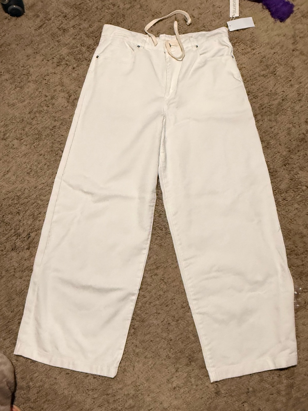 Blank NYC White High-Rise Wide Leg Pants